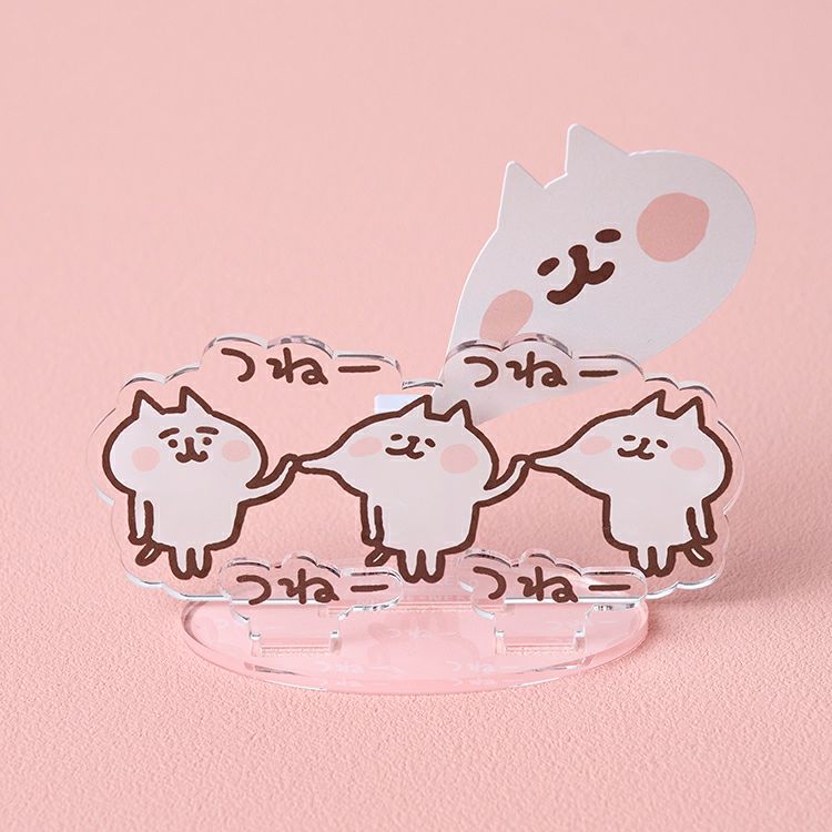カナヘイ　カナヘイの小動物　ねーねーねこ　グッズセット カナヘイの小動物】クリップ付きアクリルスタンド(ねーねーねこ)【ゆる